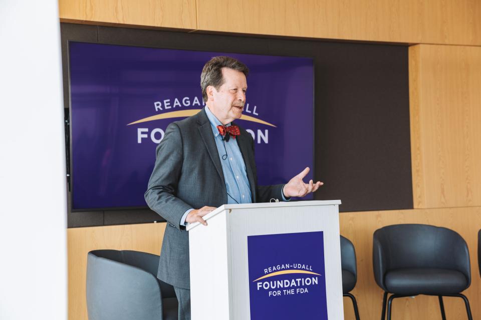 Robert M. Califf, MD, addresses the audience